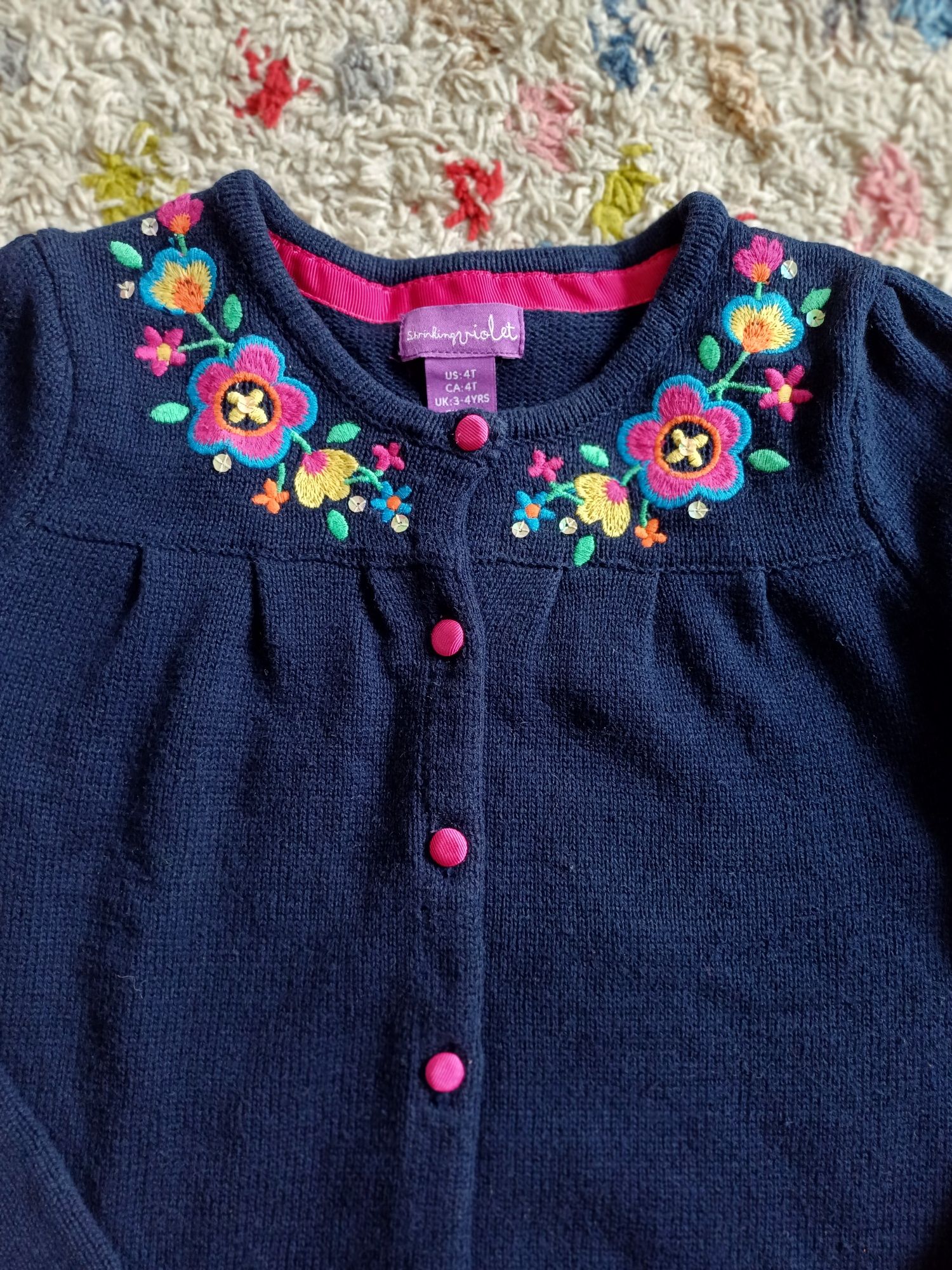 sweter kardigan r. 104-110 Shrinking Violet elegancki z ha