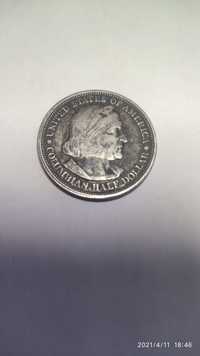 Монета Columbian half dollar 1893