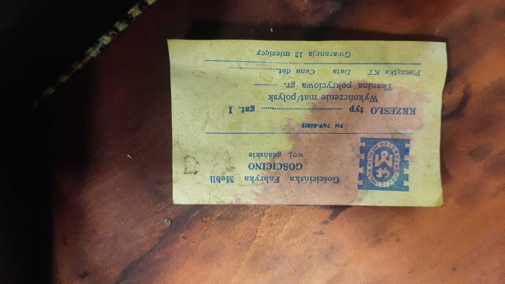 Krzesło wyściełane Do Renowacji