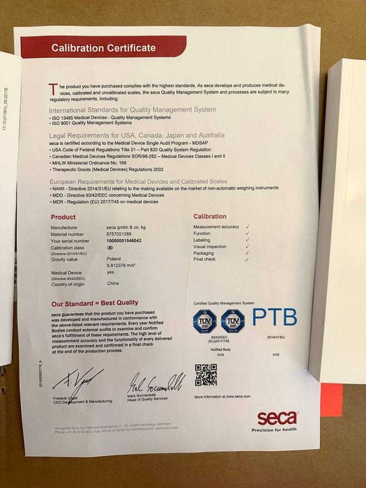 Waga elektroniczna osobowa podłogowa SECA 875 z legalizacją