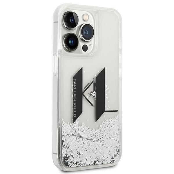 Etui do iPhone 14 Pro Karl Lagerfeld Liquid Glitter Big KL