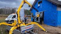 Żuraw Befard trailer crane na przyczepie XJ55 Polski Producent