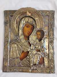 Старинная икона Иверской Божией матери 19 век