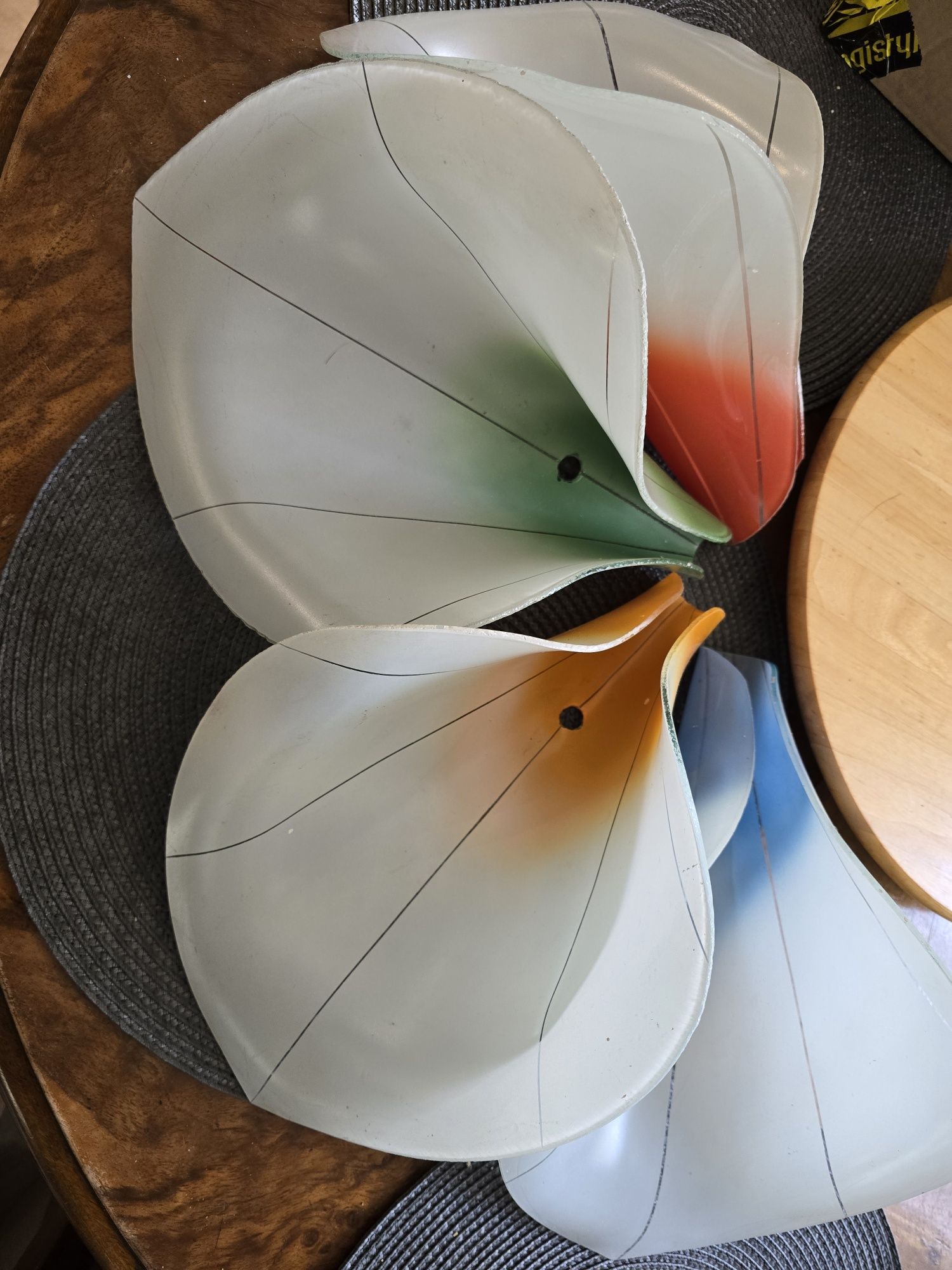 Klosze lampa żyrandol PRL retro