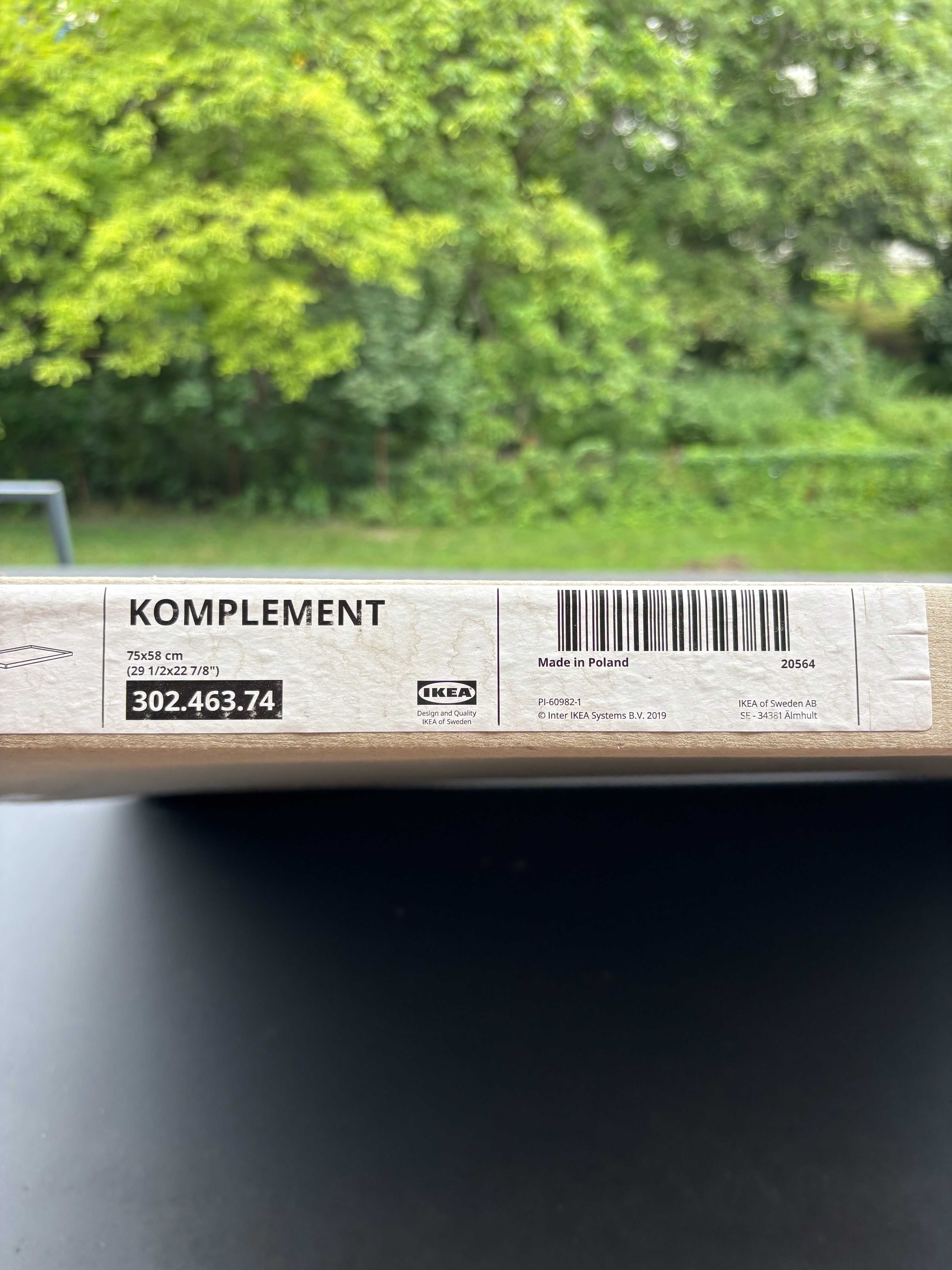 Taca/szuflada IKEA KOMPLEMENT 75 x 58 biała