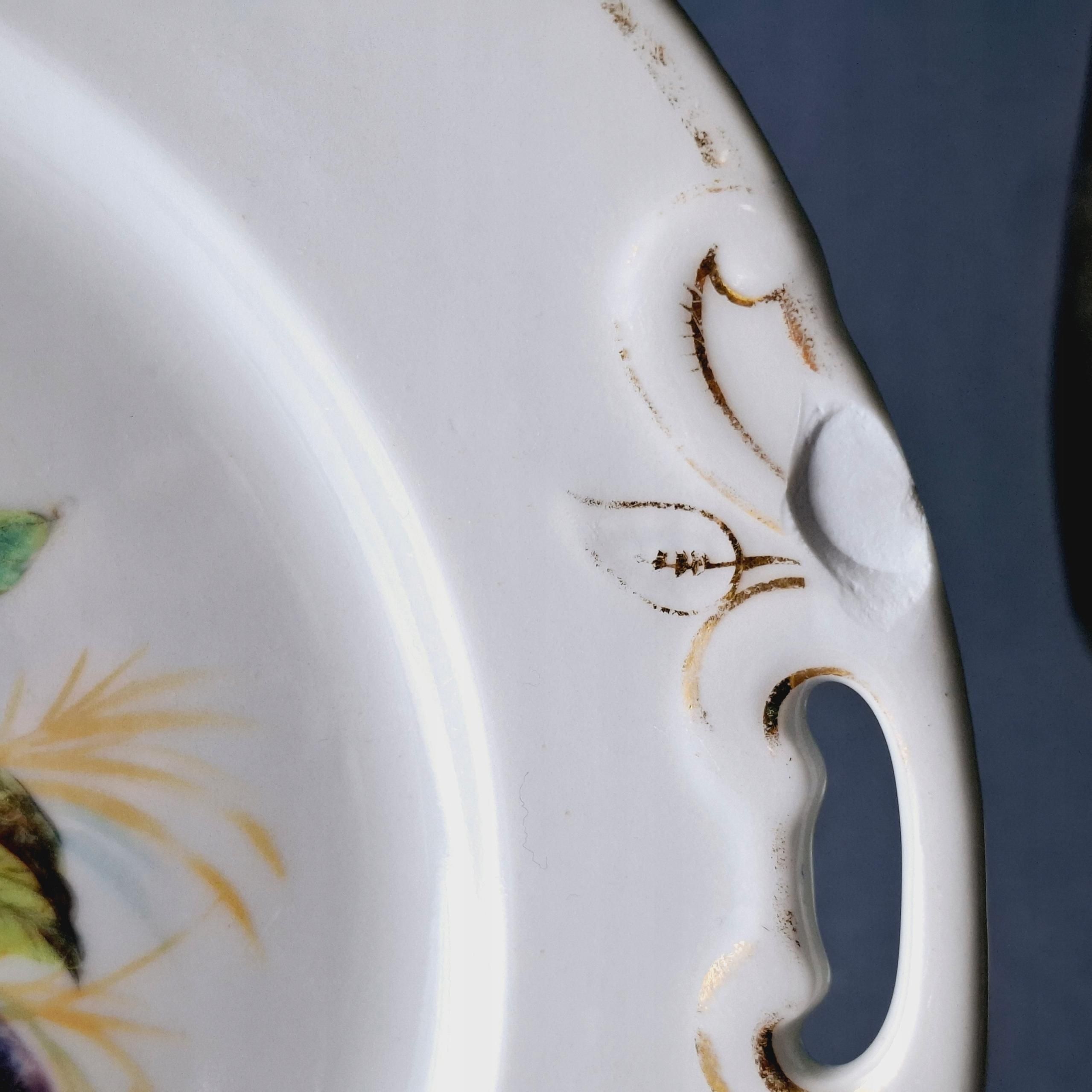 xix wiek malowana patera porcelanowa bpm buckaer owoce