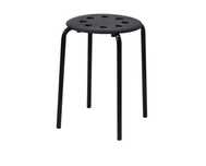 Czarny stołek IKEA Marius taboret 45 cm