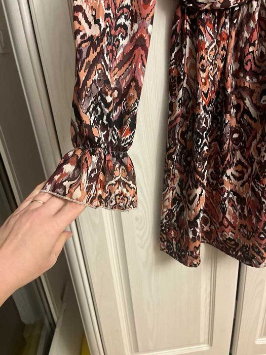 Śliczna wzorzysta sukienka lekka także ciążowa 36 S/ 38 M