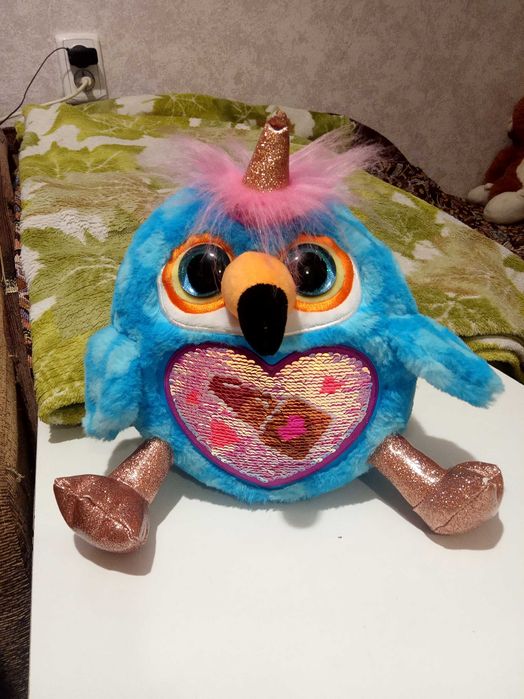 Новая 22 см мягкая игрушка сова-единорог сюрприз Rainbocorn глазастик