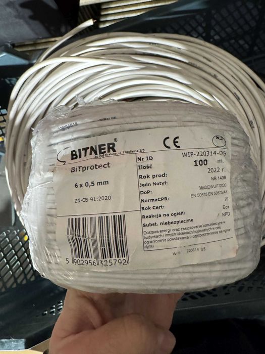 Przewód alarm / domofon 6x0,5mm2 Ytdy Bitner 100m