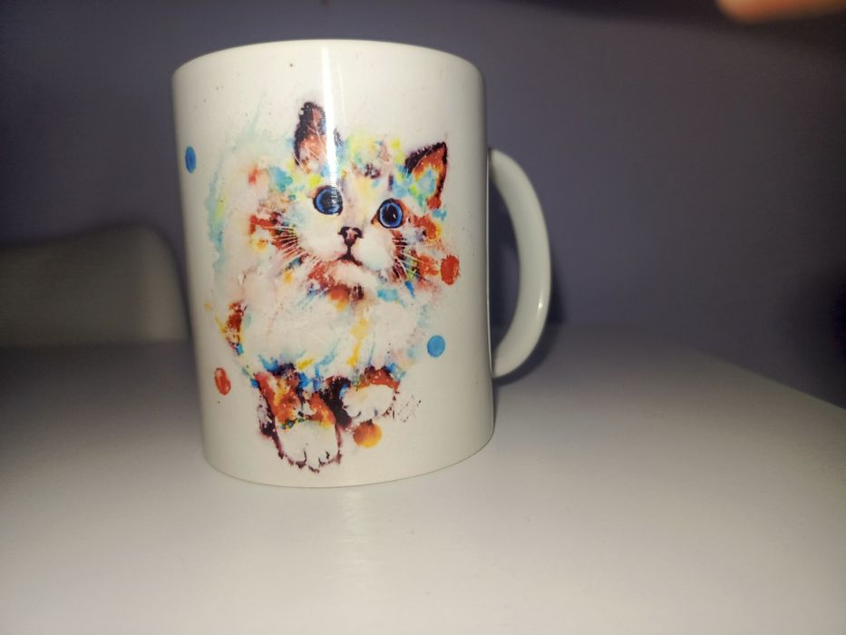 Kubek  kot kotek do herbaty/ kawy