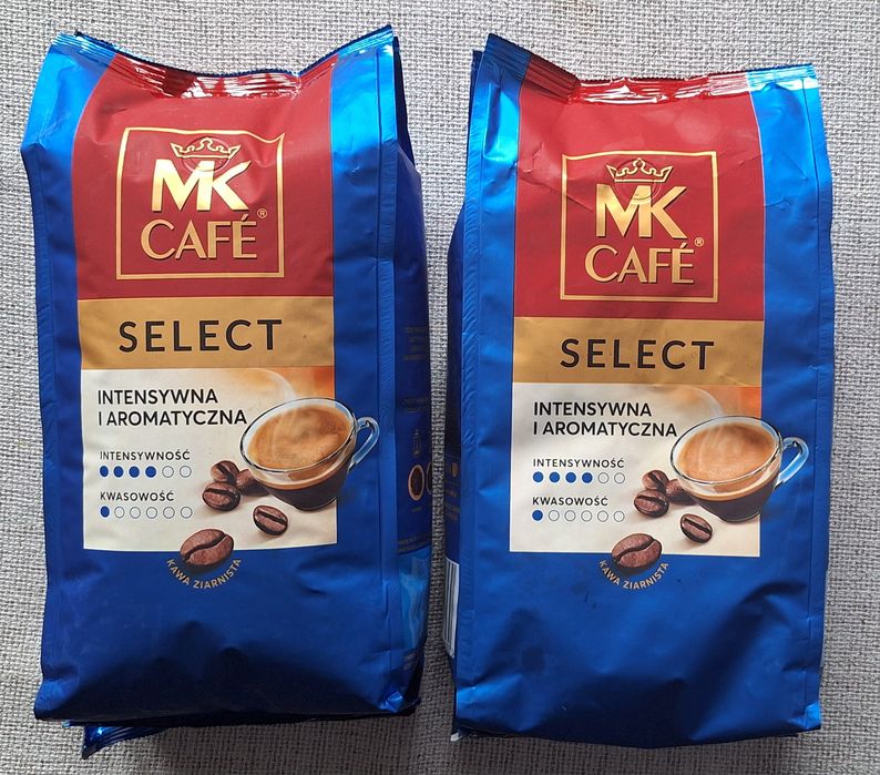 Kawa ziarnista MK Cafe Select 1 kg fabrycznie zapakowana - 2 sztuki