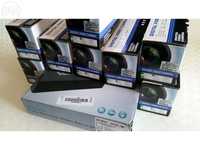 Kit 8 cameras 700 linhas + gravador 8 canais sistema video vigilancia
