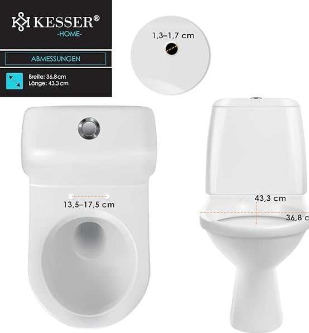 Deska sedesowa KESSER - wolnoopadająca, Duroplast, biała