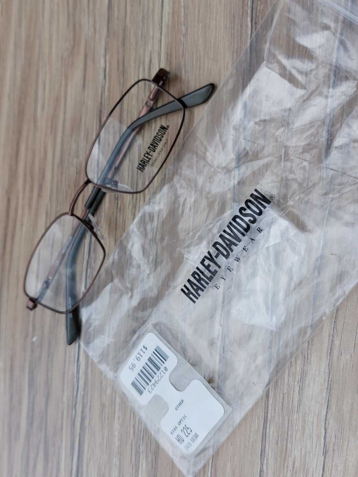 Brązowe metalowe okulary dla mężczyzn HD 225 od Harley-Davidson!