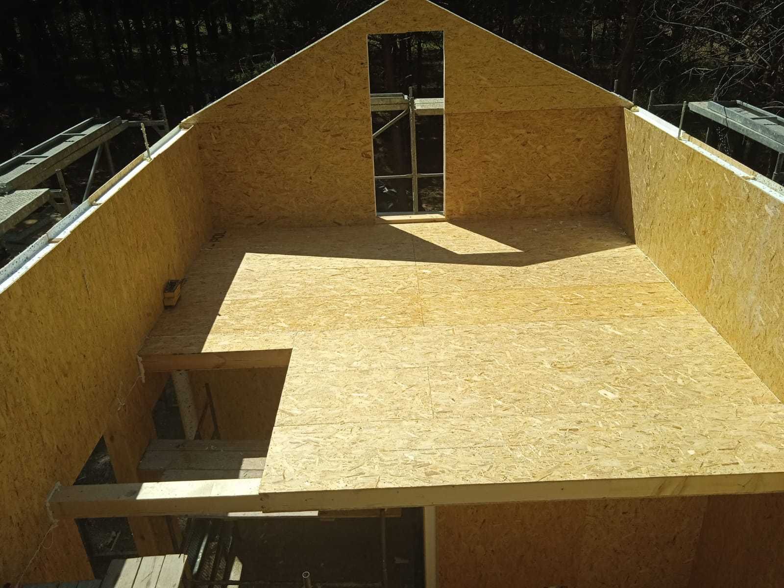 domek caloroczny na zgłoszenie Nowoczesna stodola 60m2 panele  sip-pol