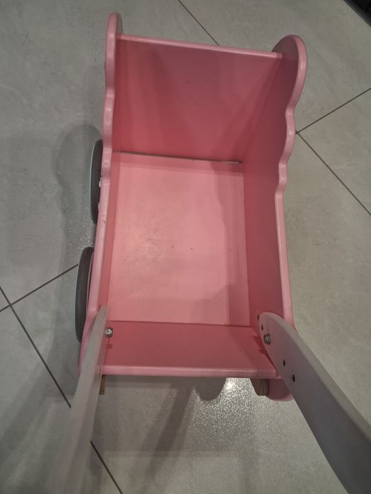 Wózek dla lalek, drewniany