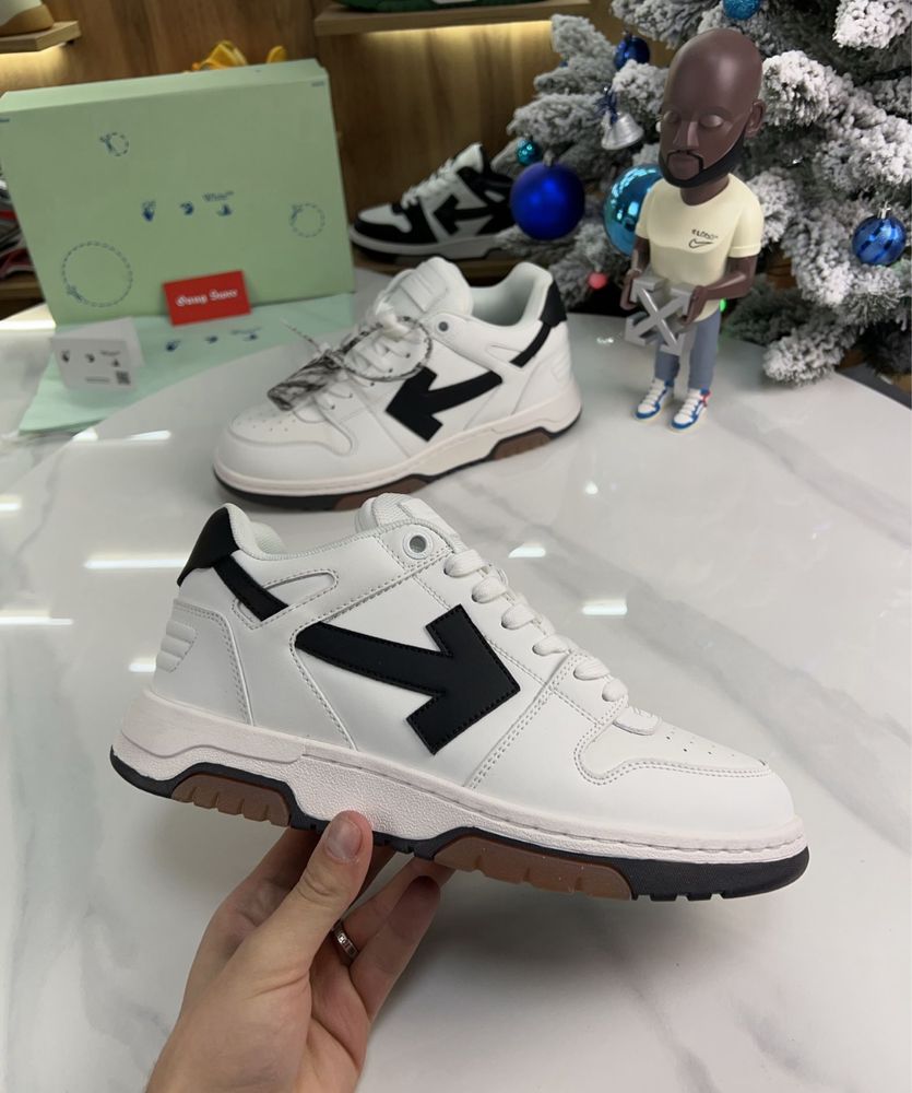 Кросівки Off-White / Out Of Office / оф вайт white/blue