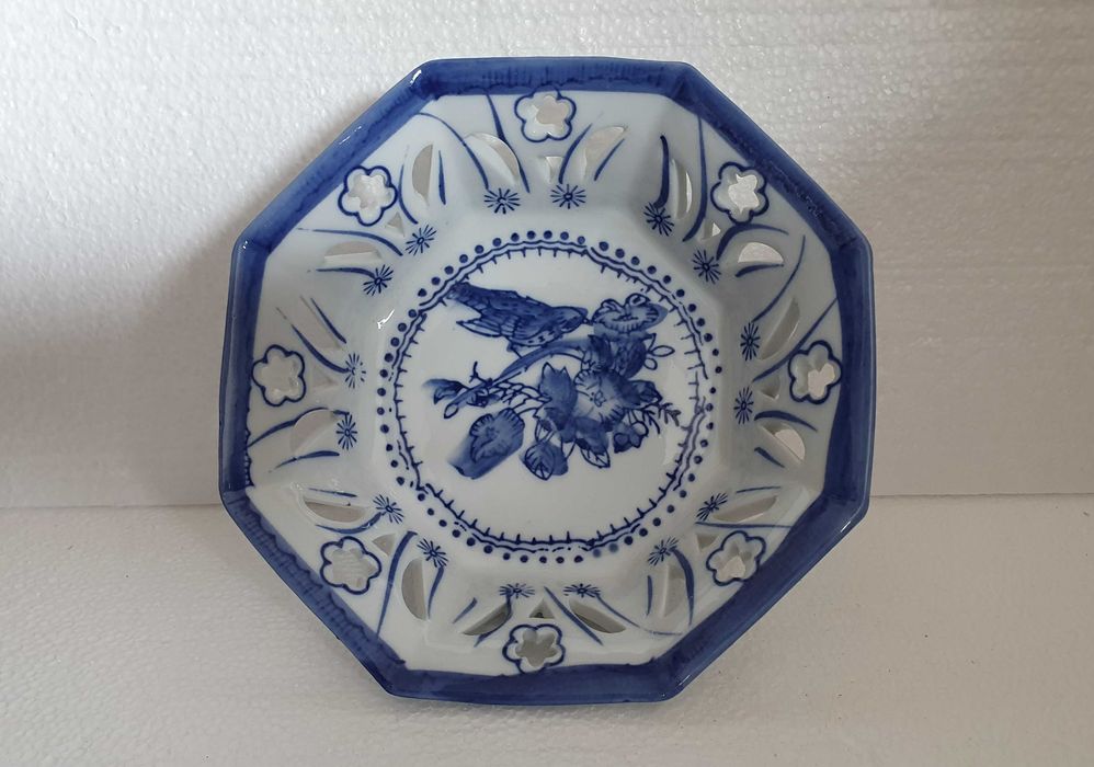 Taça Oriental em porcelana azul - China - vintage