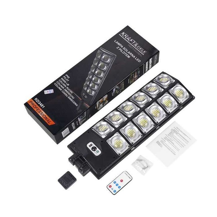Lampa solarna LED z pilotem 1700W 80000lm KD3481