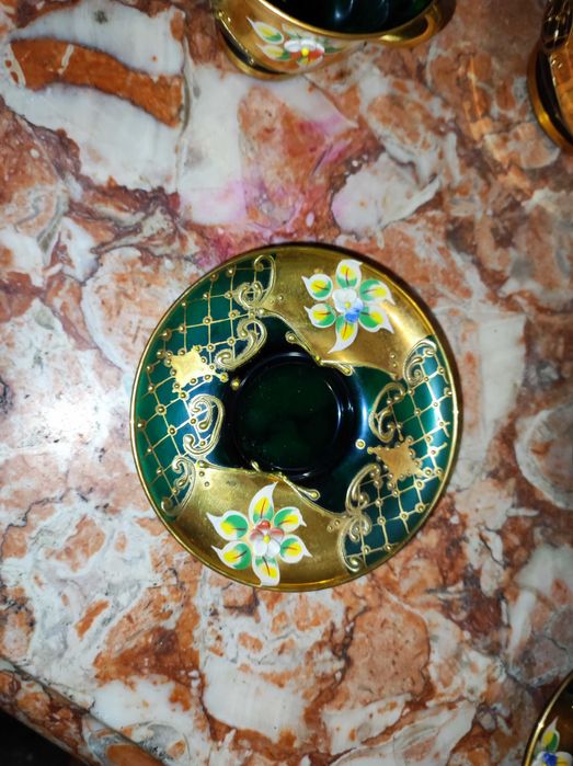 Serviço de Chá de cristal Murano