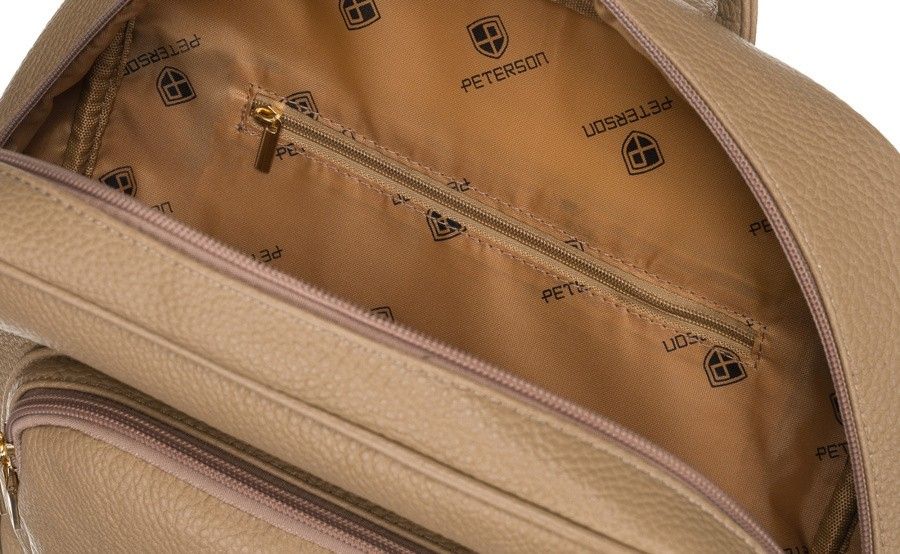 pojemny plecak damski ze skóry ekologicznej - peterson