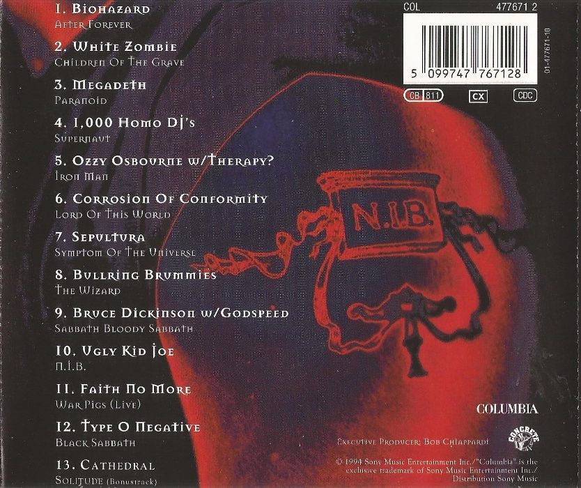 CD Various ‎– A Tribute To Black Sabbath Nativity in Black Novo