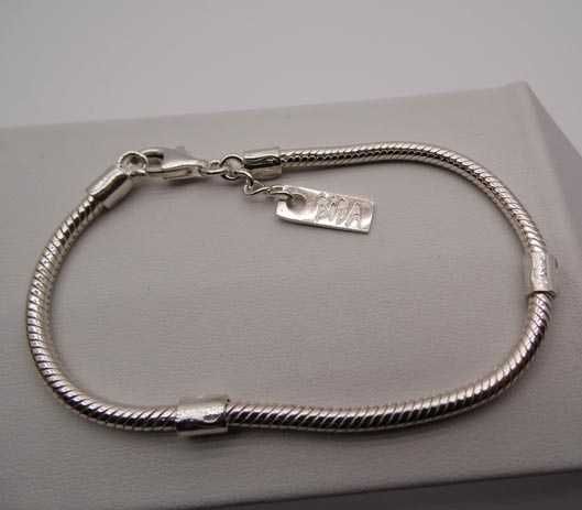 BIBA Srebrna bransoletka okrągła linka żyłka 19 cm. 3 mm.