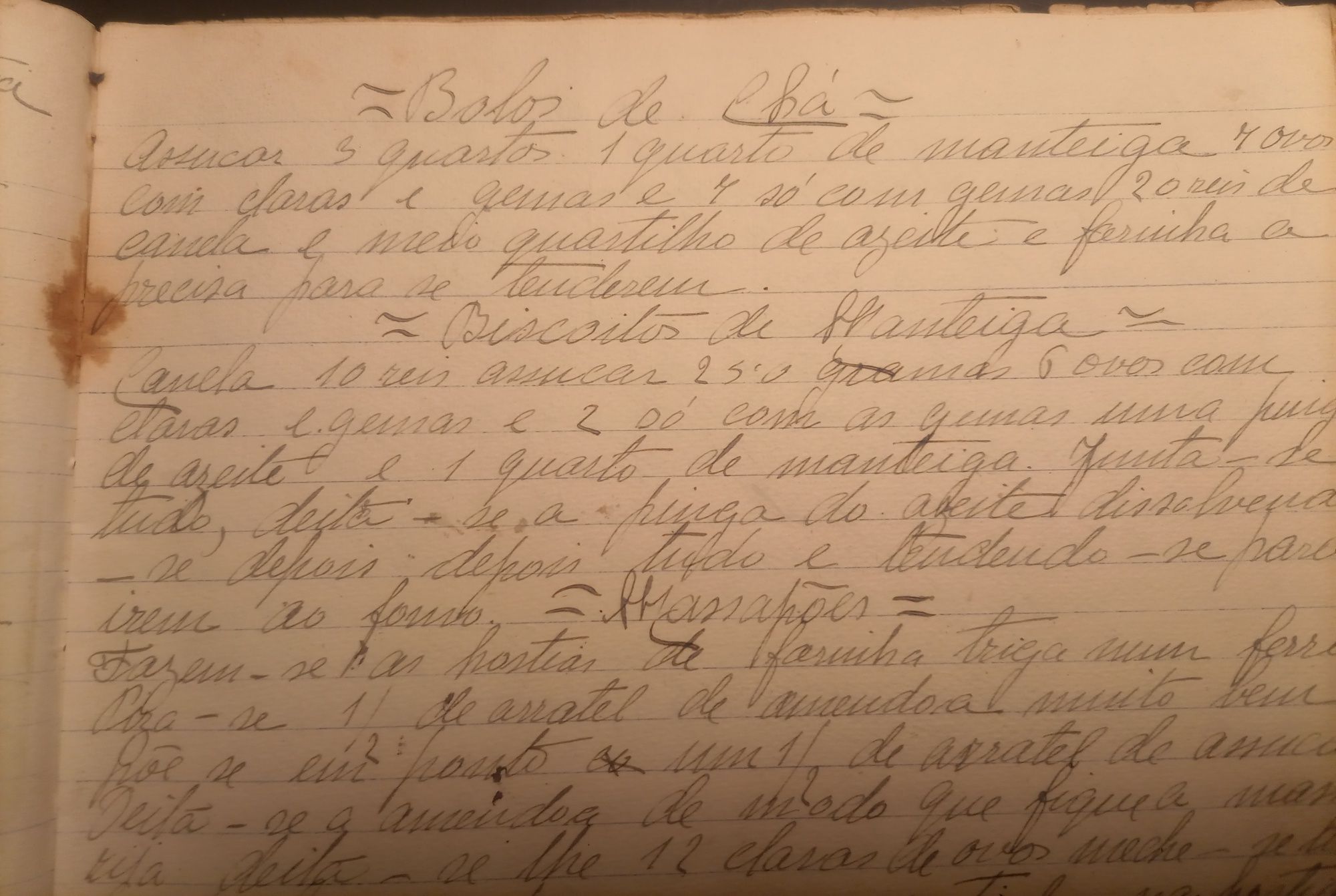 Culinária Cozinha Receitas Caderno Manuscrito Vinho