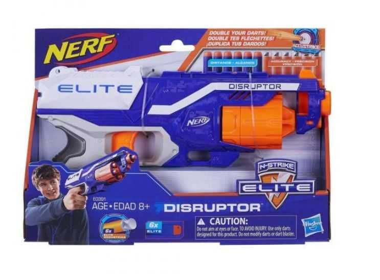 Pistola-Lançador Dardos Nerf Elite Disruptor e dardos