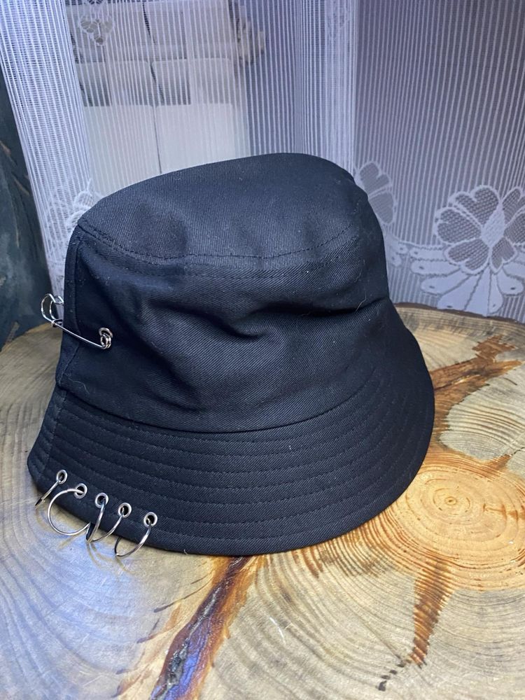 Kapelusz bucket hat czarny idealny na lato 100% bawełny na codzień