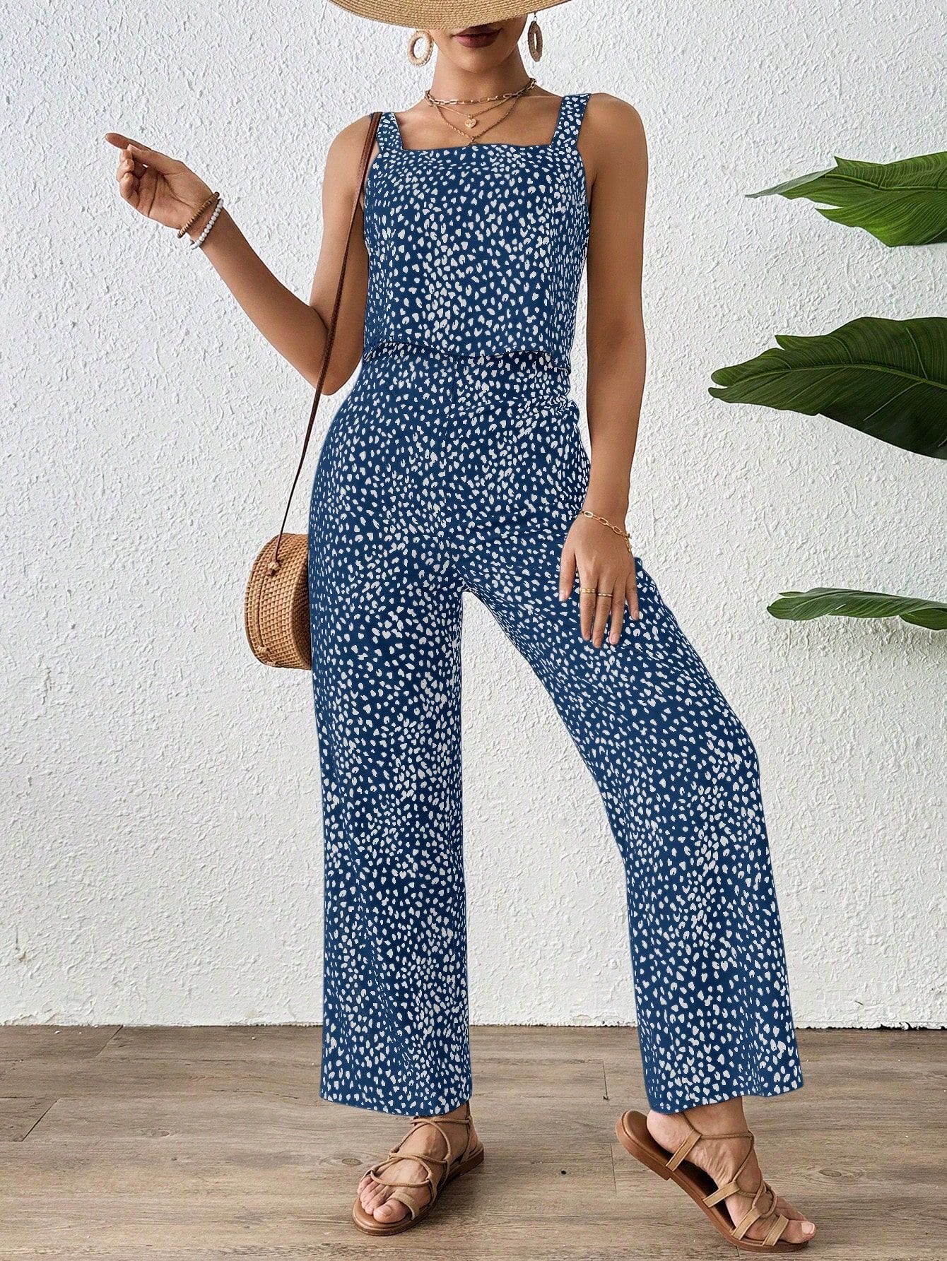 Kombinezon Letni Na Ramiączkach Dalmatyńczyk Casual Shein M 38