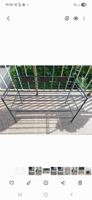 Szafka na buty metalowa czarna