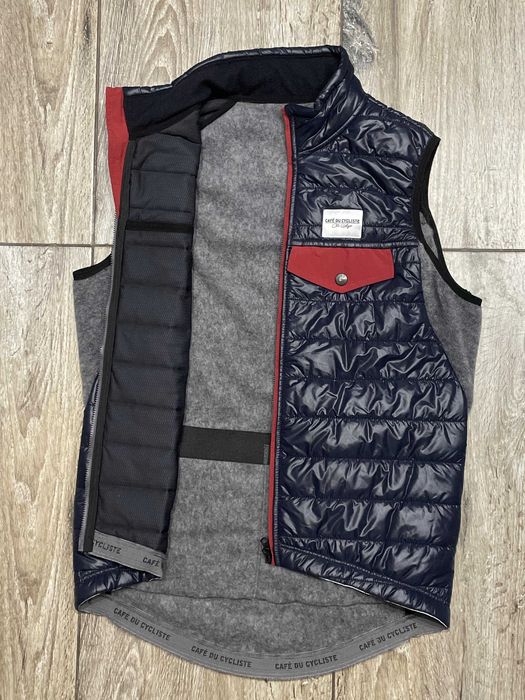 Męska Kamizelka kolarska CAFE DU CYCLISTE Albertine Merino Wool r. L