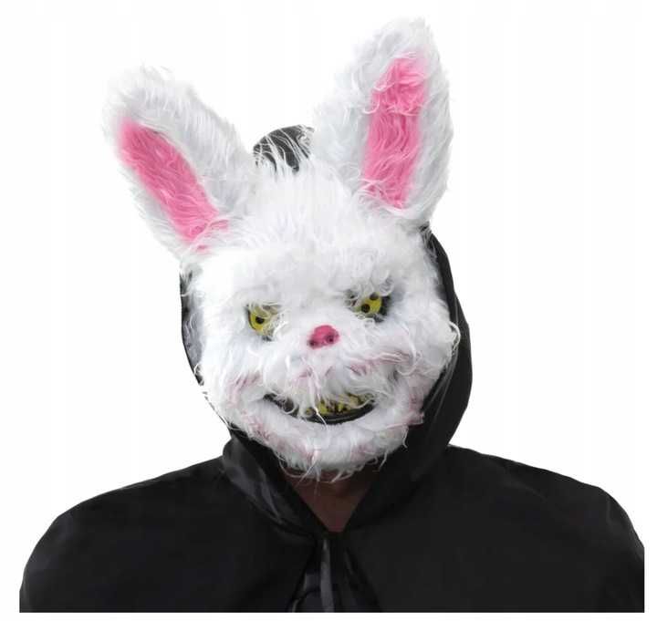 Maska LED na Halloween Królik 25x32cm Q358