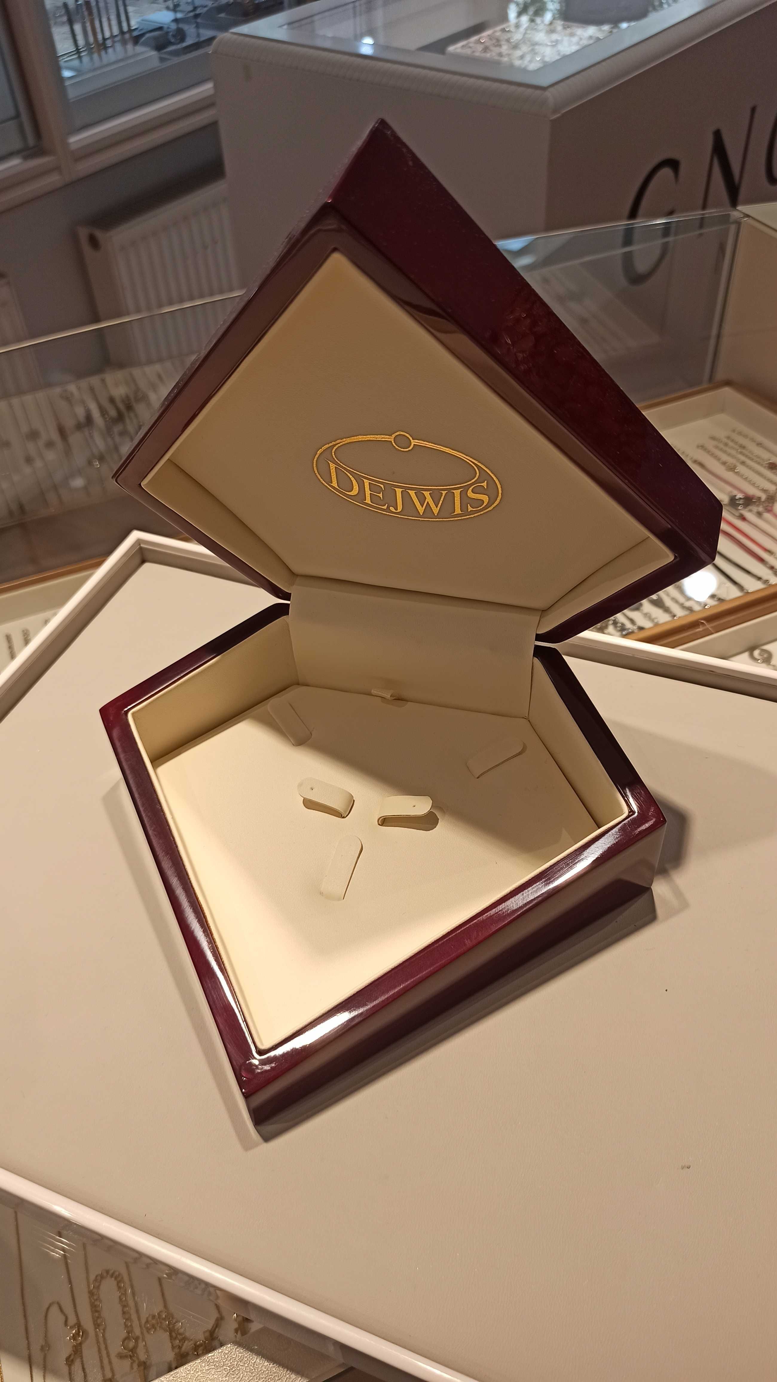 Duże pudełko na obrączki/prezent/święta z lakierowanego drewna mahoń