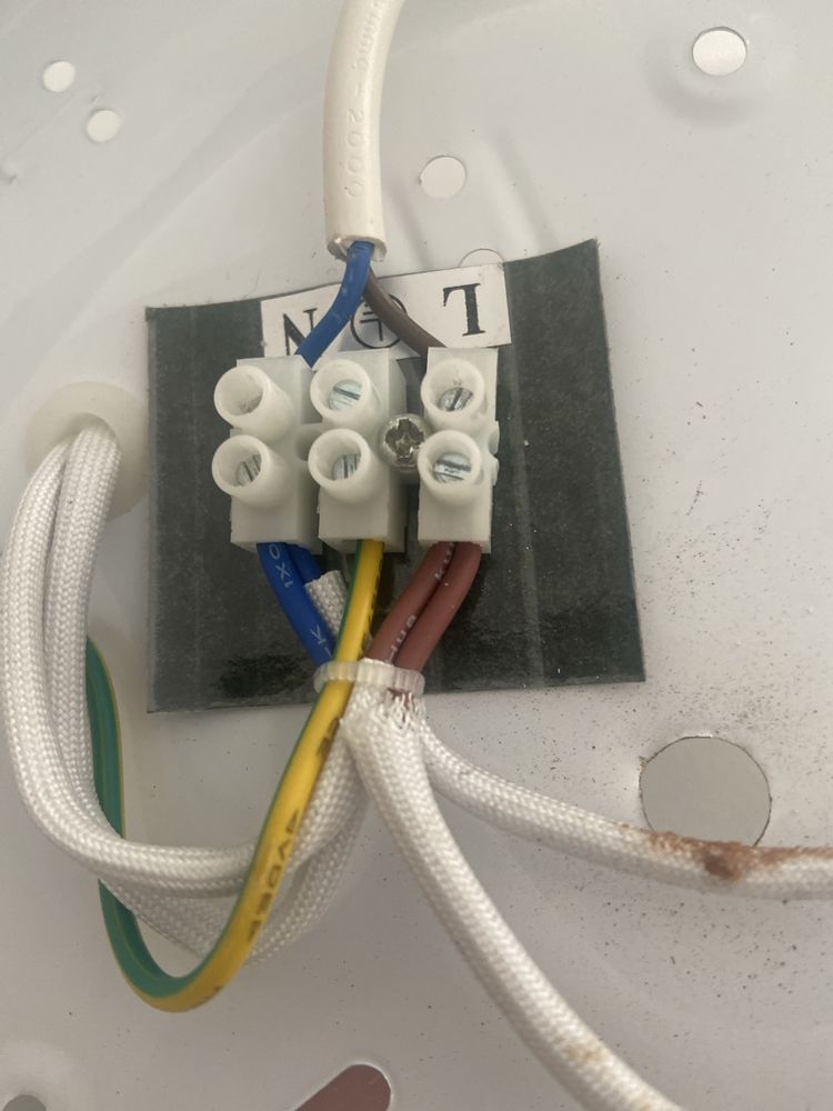 Candeeiro de teto em vidro com 2 lâmpadas led