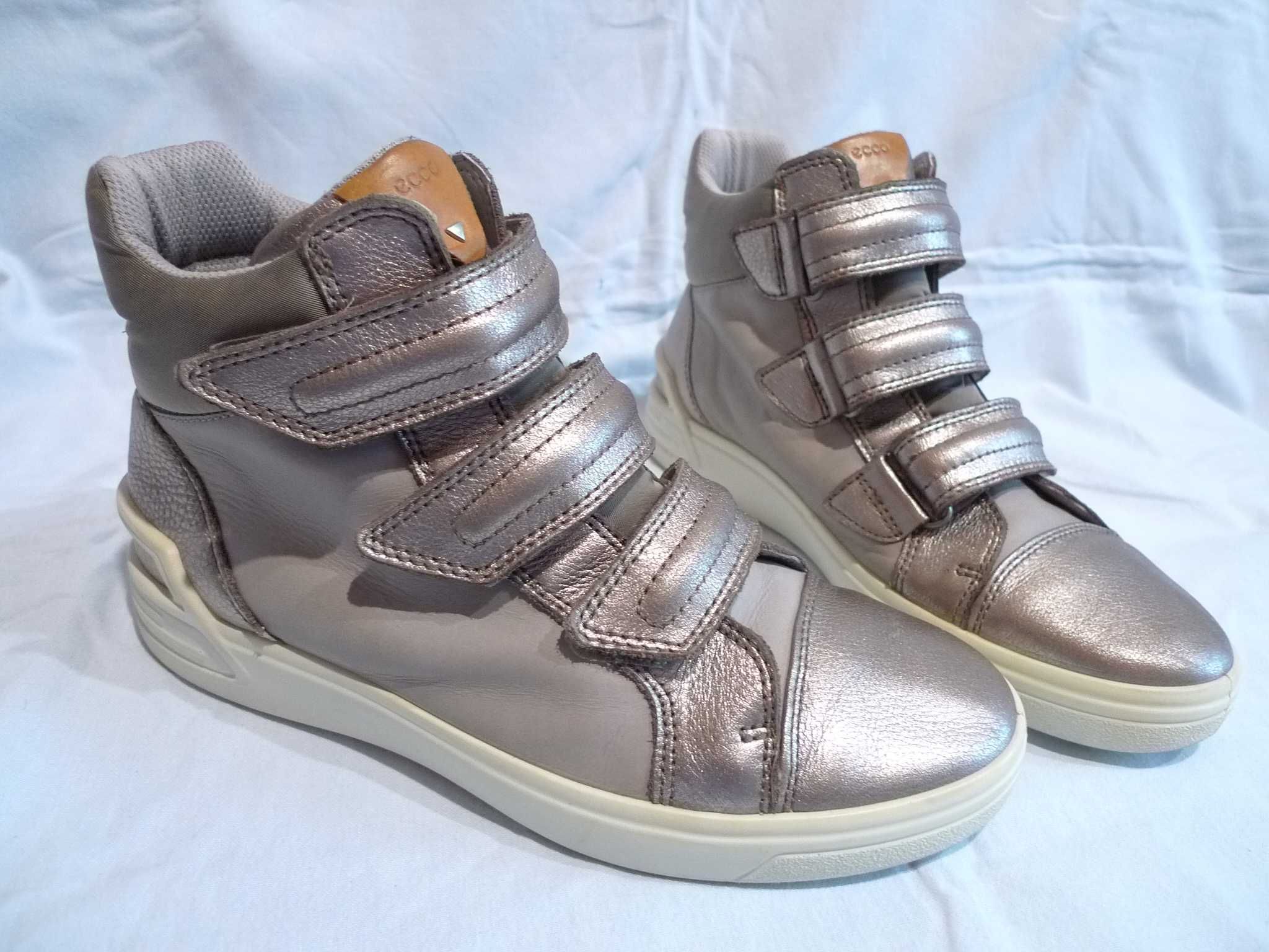ECCO r.40/26cm Botki skórzane buty złote