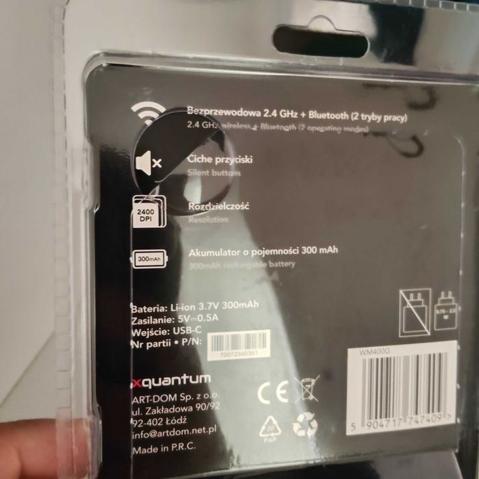 Mysz bezprzewodowa do laptopa komputera.