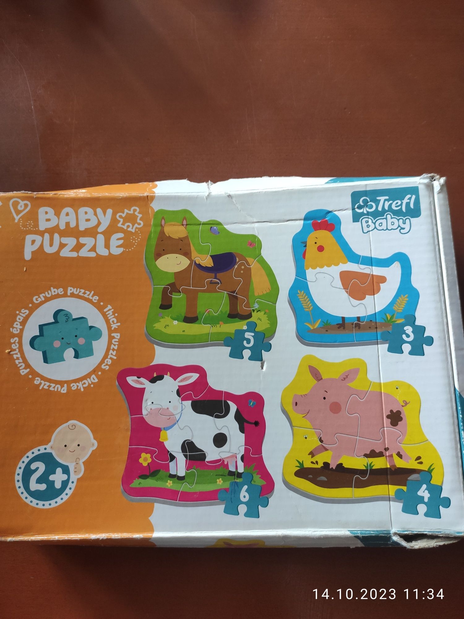 Puzzle baby Trefl wiejskie zwierzątka 2+