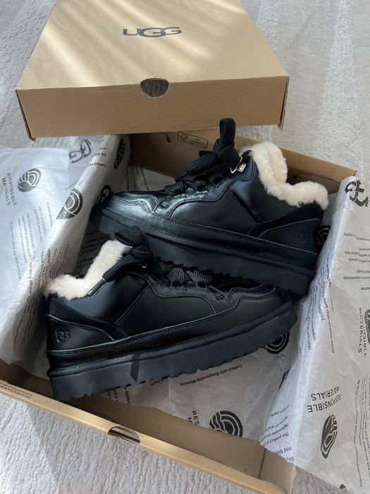 36-45 р угги Ugg Lowmel Sneaker Leather Black