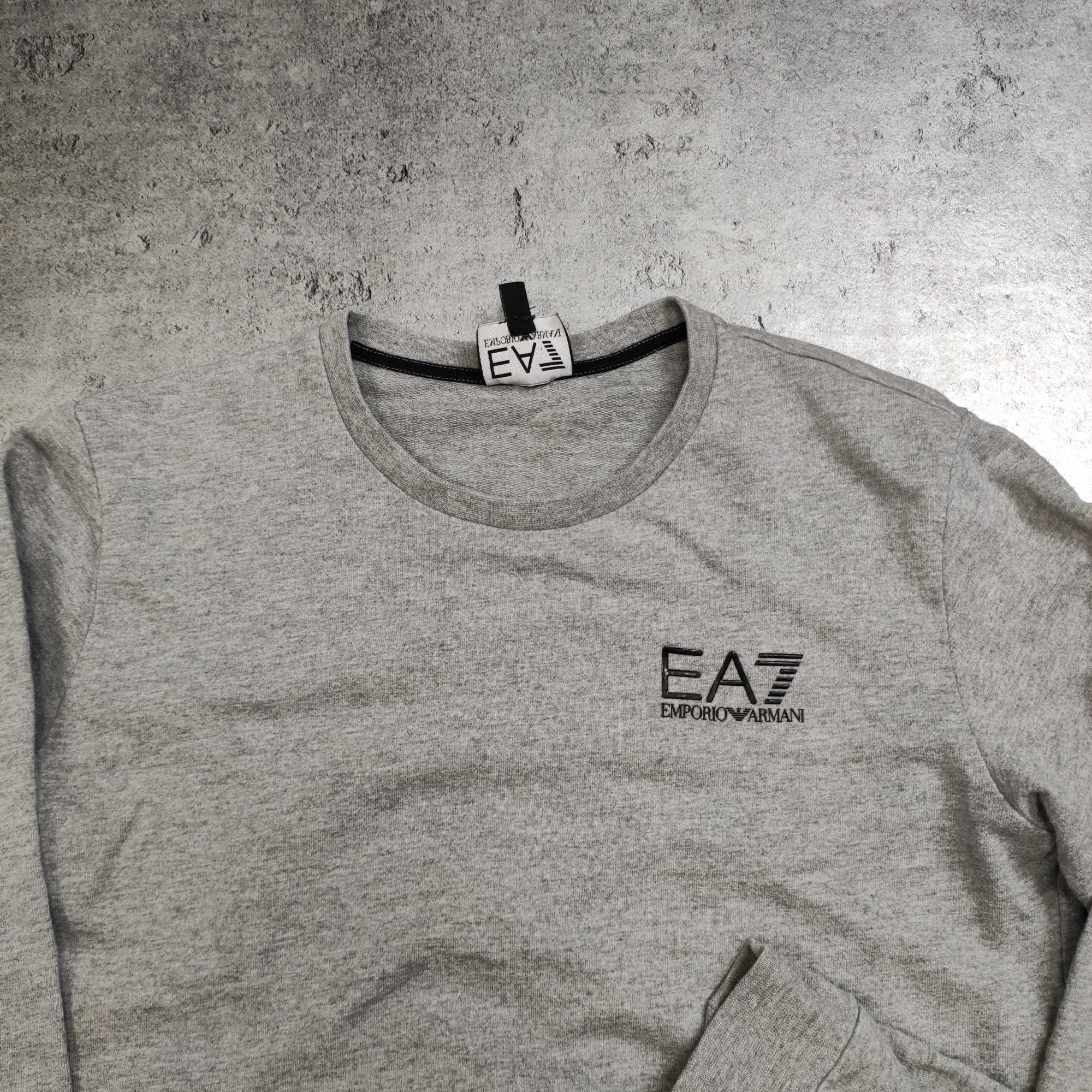 DAMSKA Bluza Lekka Długi Rękaw Bluzka EA7 Emporio Armani PREMIUM logo
