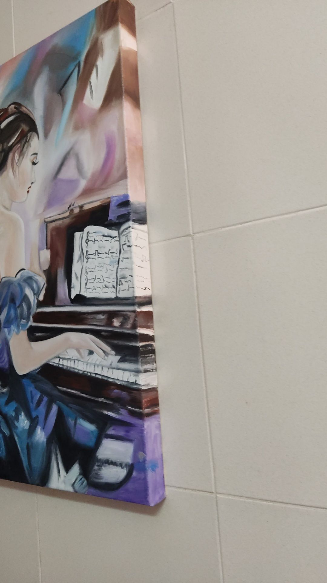 A pianista , tela a oleo, 50x70