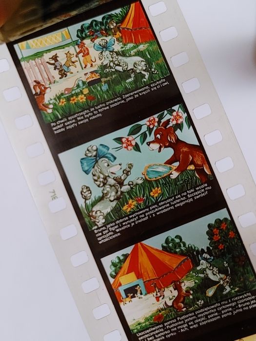 Bajka na rzutnik BRUNO W PSIM CYRKU bajki retro klisze prl na kliszach