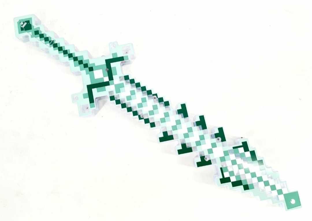 Miecz zabawka jak z gry minecraft ZIELONY LED