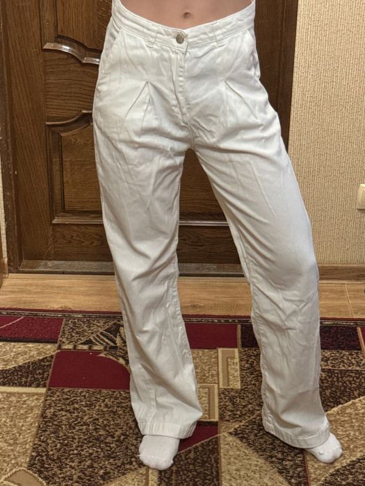 Брюки широкі білі легкі