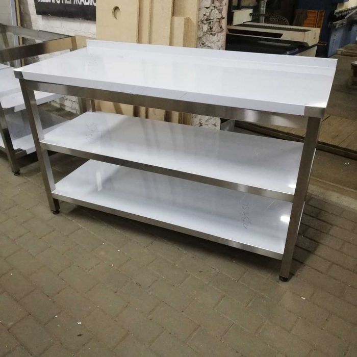 Стіл з нержавійки, мийка, стелаж, полиця. Меблі з нержавіючої сталі