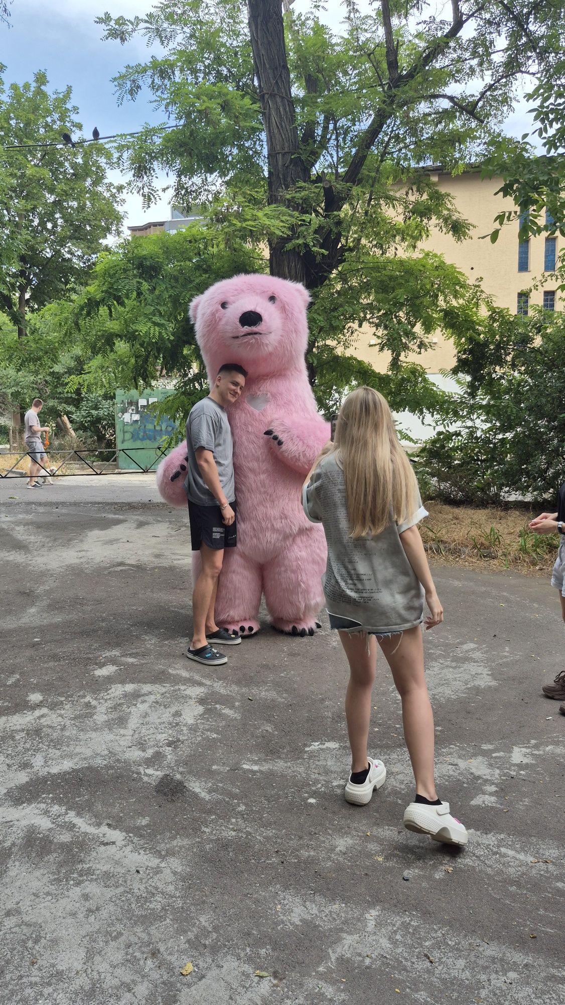 Розовый мишка 1.500гр. Мишка поздравление панда заказать аниматоры