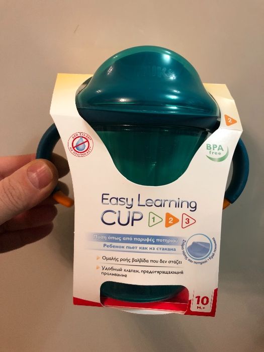 Поильник. Nuk. Nuk easy learning. Поильник 10+. Непроливайка.