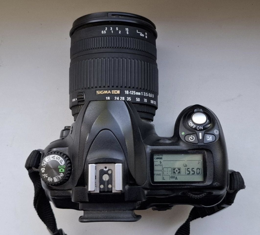 Цифрова дзеркальна фотокамера Nikon D50 з японським зум-об'єктивом Sig